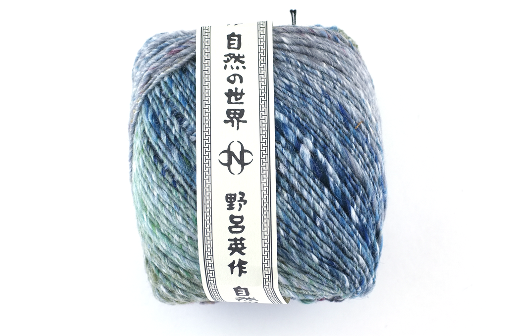 Noro Rikka Color 11, bulky weight knitting yarn, dragon skeins in violet, army maroon, wool, alpaca, silk from Purple Sage Yarns