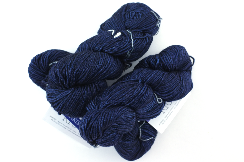 Malabrigo Rios in color Paris Night, Worsted Weight Superwash Merino Wool Knitting Yarn, deep navy, #052 - Purple Sage Yarns