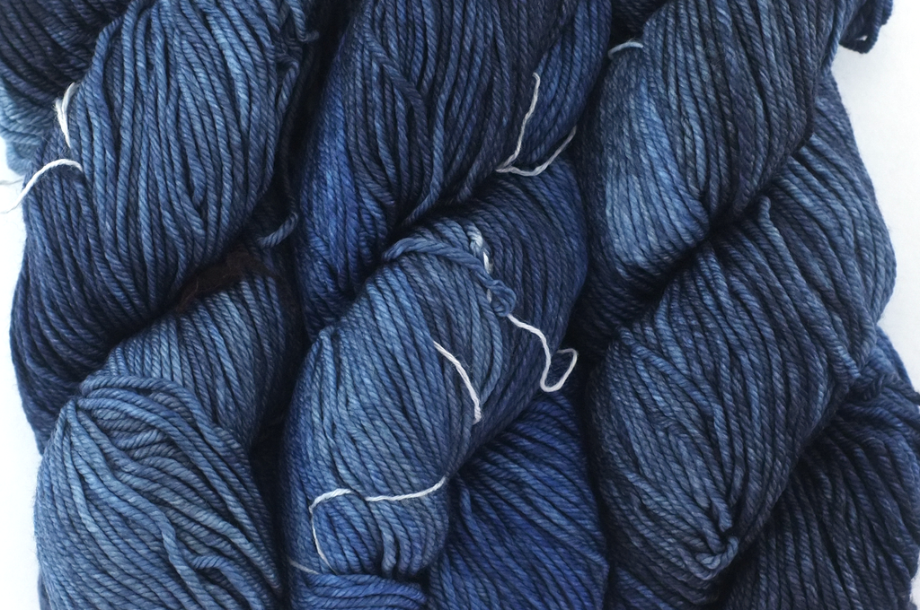 Malabrigo Rios in color Cirrus Gray, Worsted Weight Superwash Merino Wool Knitting Yarn, inky blue-gray, #845 - Purple Sage Yarns