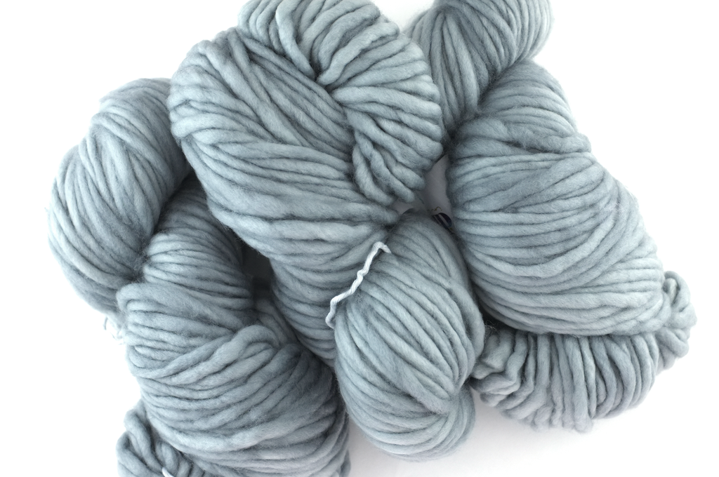 Savvy super bulky weight, color Gray Tabby 003, semi-solid gray Dream in Color yarn from Purple Sage Yarns
