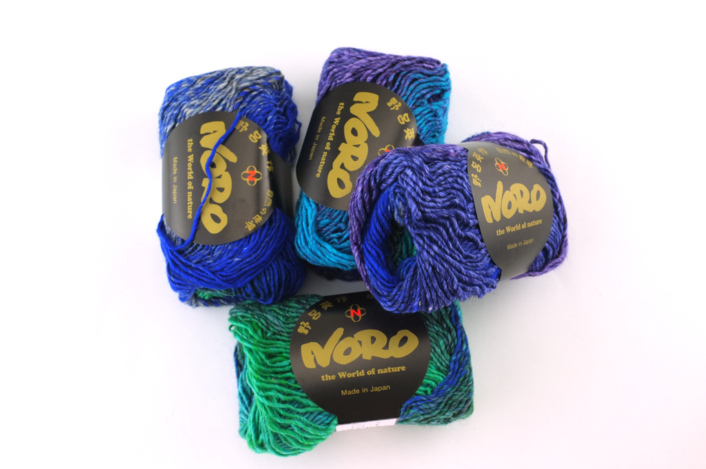 Noro Kureyon Color 40, Worsted Weight 100% Wool Knitting Yarn, deep blues, purple from Purple Sage Yarns