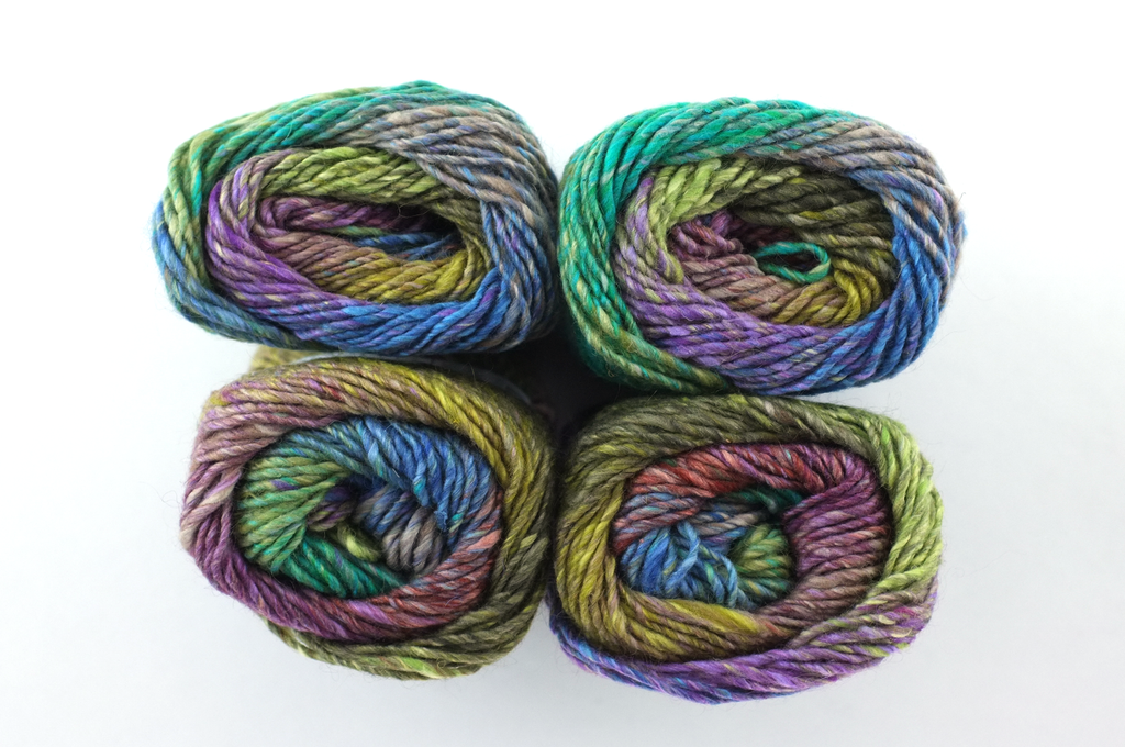 Noro Silk Garden Color 213, Silk Mohair Wool Aran Weight Knitting Yarn, green, purple, olive from Purple Sage Yarns