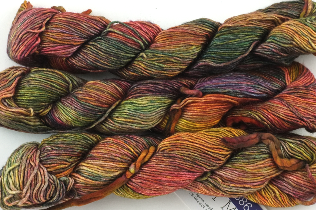 Malabrigo Silky Merino in color Diana, DK Weight Silk and Merino Wool Knitting Yarn, rainbow, #886 - Purple Sage Yarns