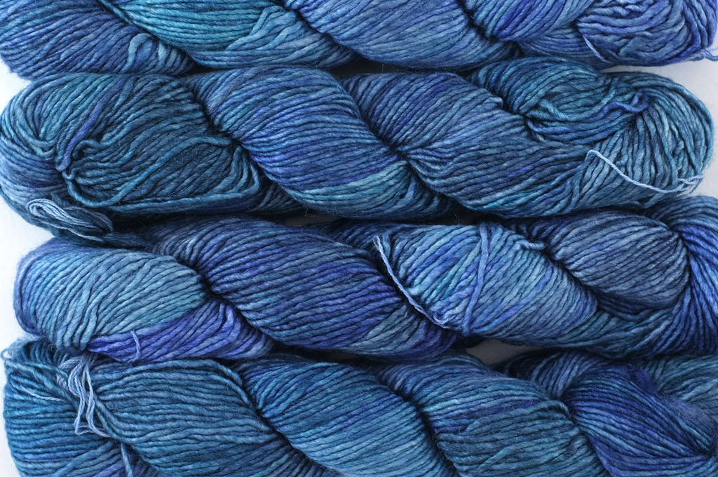 Malabrigo Silky Merino in color Azules, DK Weight Silk and Merino Wool Knitting Yarn, blue shades, #856 - Purple Sage Yarns