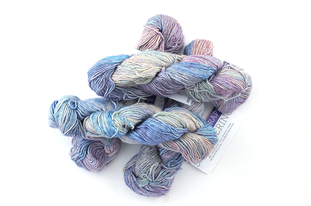 Malabrigo Silky Merino in color Arapey, DK Weight Silk and Merino Wool Knitting Yarn, blues, purples, #875 - Purple Sage Yarns