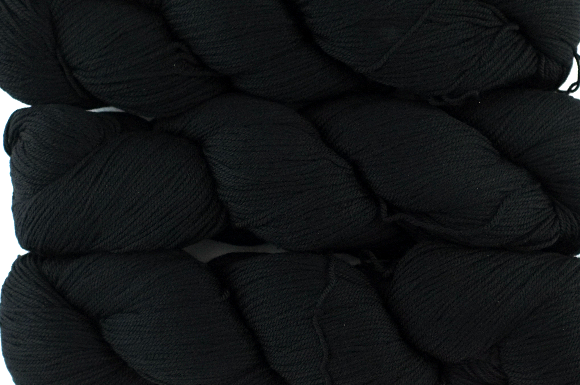 Malabrigo Sock in color Black, Fingering Weight Merino Wool Knitting Yarn, solid black, #195