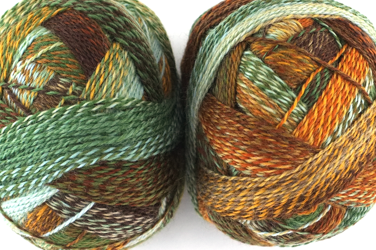 Crazy Zauberball, self striping sock yarn, color 1660, Riverbed, fingering weight yarn, greens, tans