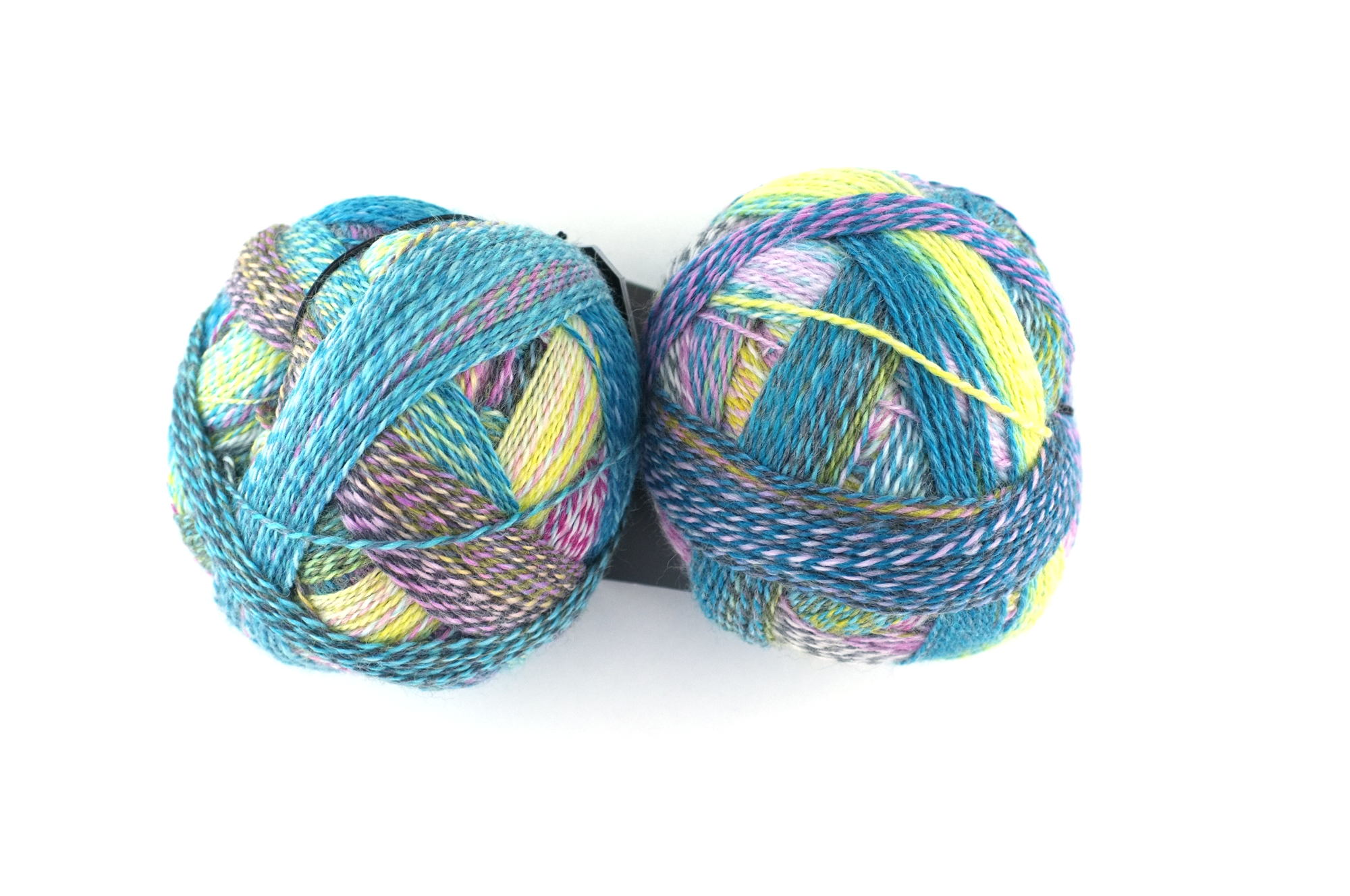 Crazy Zauberball, self striping sock yarn, color 2355 Garden Party, fingering weight yarn, yellow, pink, blue